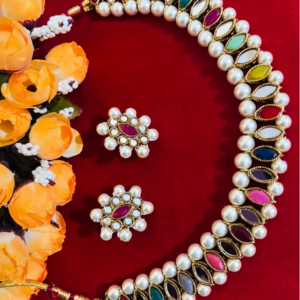 Pearl multicolor necklace